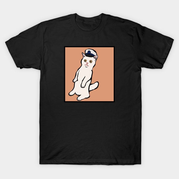 Captain Cat Meme T-Shirt by pomoyo